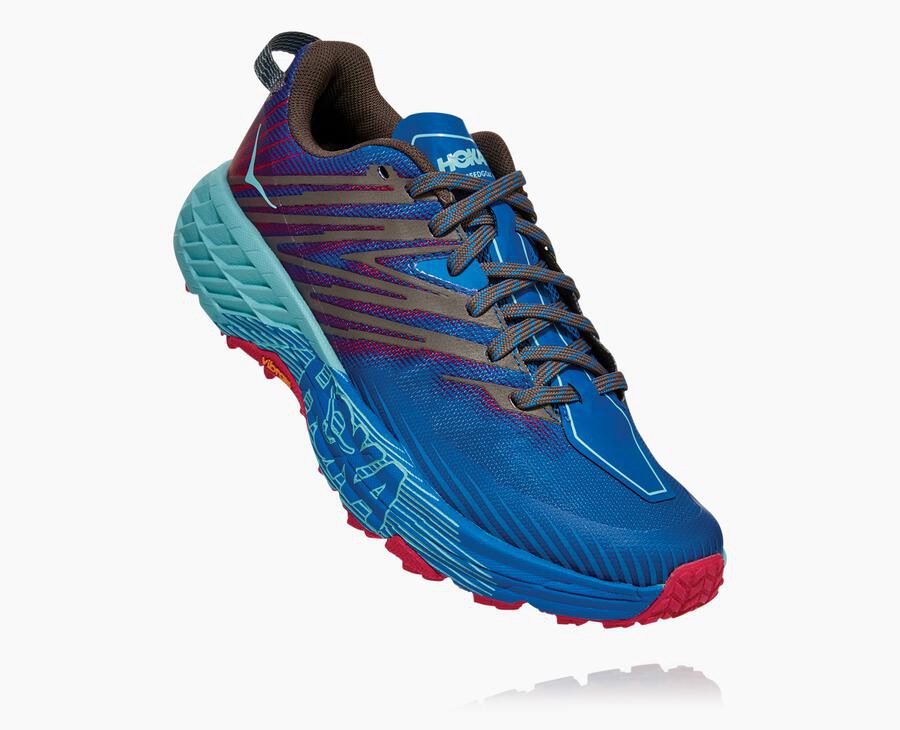 Tenis Trail Hoka One One Feminino Azuis - Speedgoat 4 - 320-RJWAHP